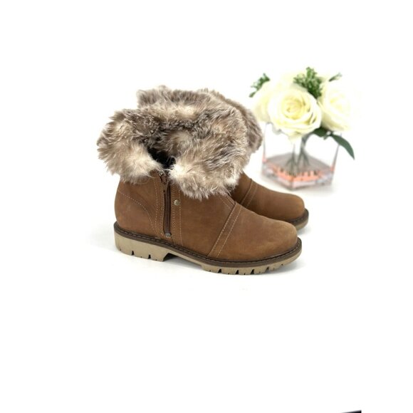 Caterpillar CAT Womens Flurry Ankle Boots Size 6 Booties Tan Leather Waterproof - Picture 11 of 11